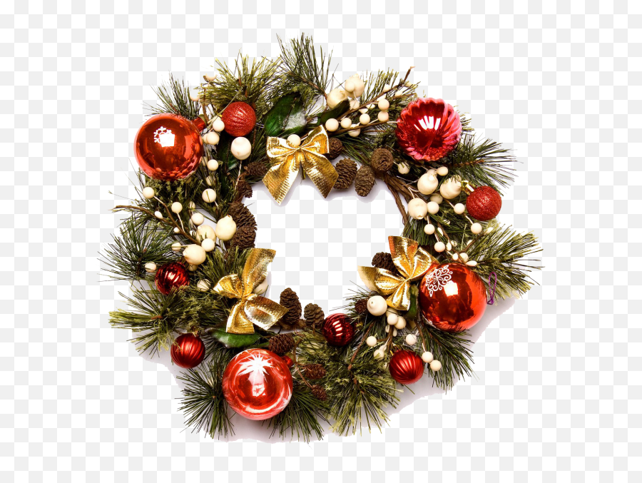 Christmas Wreath Png Png Wreath Download Transparent Free - Christmas Wreath Emoji,Christmas Reef Emoji