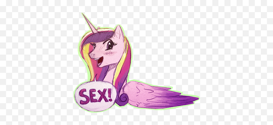 Princess Cadance Is Always Horny - Unicorn Emoji,Horny Emotions