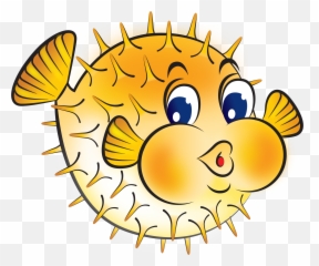 Puffer Fish Clip Art - Clipart Puffer Fish Png Emoji,Pufferfish Emoji