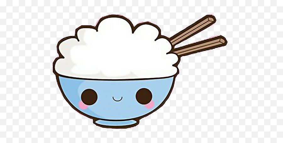 Rice Bowl Ricebowl Kwai Cute Sticker - Arroz Kawaii Emoji,Rice Bowl Emoji