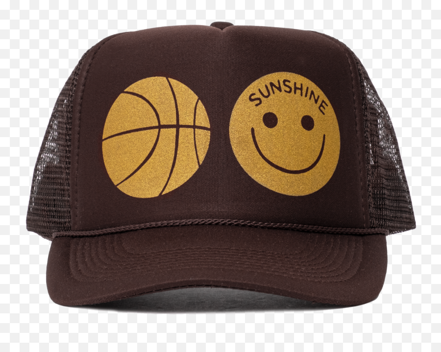 Sunshine Trucker Hat Brown - New York Sunshine Hat Emoji,Sunshine Emoticon