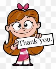 Thank You Girl Cartoon Clipart - Cartoon Thank You Png Emoji,Thank You Animated Emoji