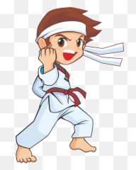 Clipart Boy Karate - Cartoon Drawing Of Karate Emoji,Martial Arts Emoji