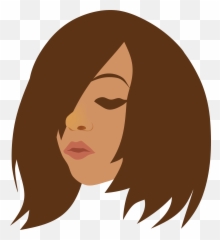 Brown Hair No Face - Emo Girl Clipart Emoji,Brunet Male With Glasses Emoji