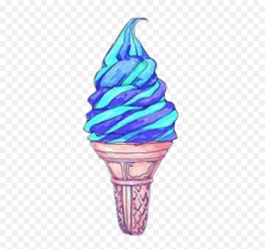 Ice Cream Sticker By Marilyn Monroy - Blue Ice Cream Drawing Emoji,Ice Cream Emoji Text