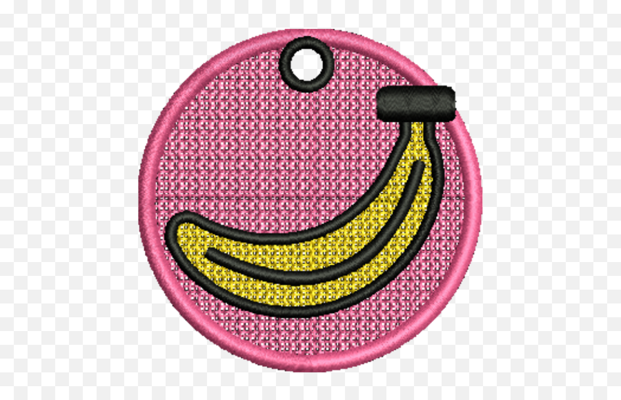 Fsl Banana Ornament Embroidery Design - Dot Emoji,Facebook Striped Emoticon