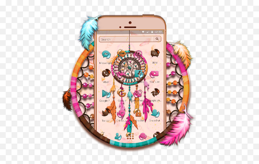 Salmon Pastel Dreamcatcher Theme - Iphone Emoji,Dreaming Emoji