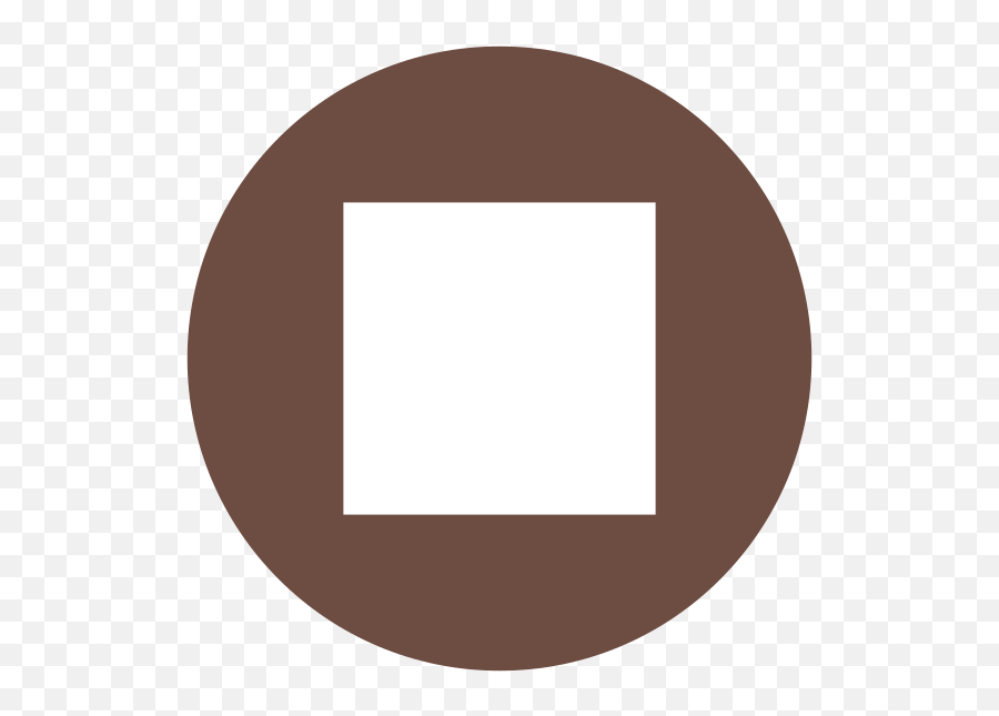 Eo Circle Brown White Square - Stop Button Media Player Emoji,White Square Emoji