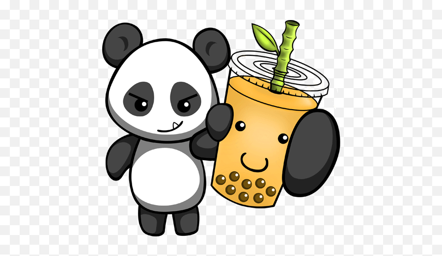 Bobaddiction Food Truck U0026 Catering Bobaddiction - Panda Milk Tea Logo Emoji,Japanese Derp Face Emoticon Gif