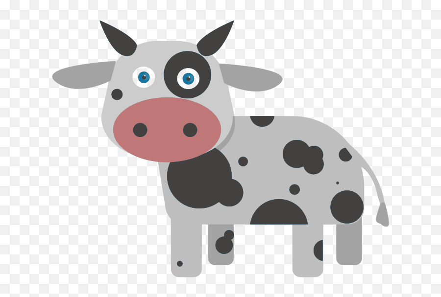 Cow Clipart Free Svg File - Animal Figure Emoji,Cow And Man Emoji