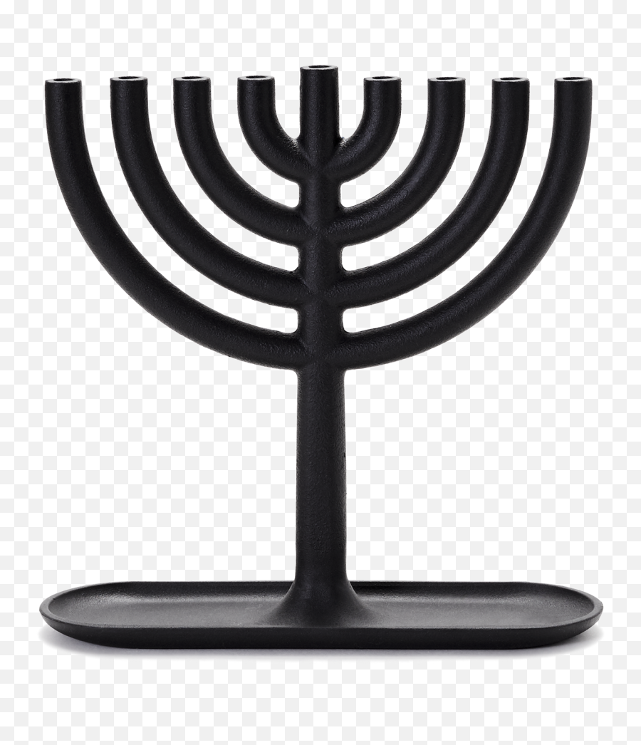 Areaware Black Cast Iron Menorah Emoji,Chanukah Menorah Emoticon