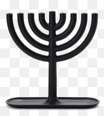 Areaware Black Cast Iron Menorah Emoji,Chanukah Menorah Emoticon