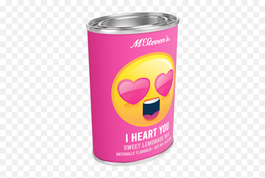 Emoji Lemonade - I Heart You 3oz Oval Tin Wild At Heart,Pink Flip Flop Emoji