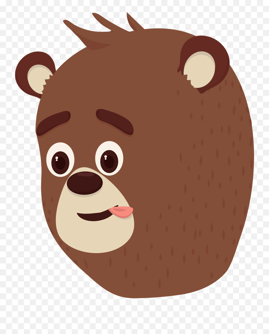 Bobby Bear Head Clipart Free Download Transparent Png Emoji,Animated Bear Emojis