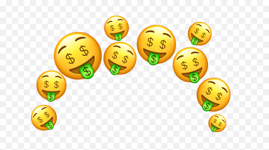 Emoji Crown Aesthetic Money Tumblr Sticker By Ashleytoo,Twitter Emoticon Money