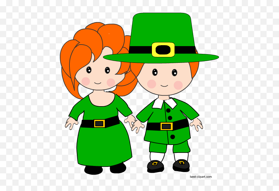Free Saint Patricku0027s Day Clip Art Images And Graphics - St Day Boy And Girl Emoji,St Patrick's Day Emoji Art