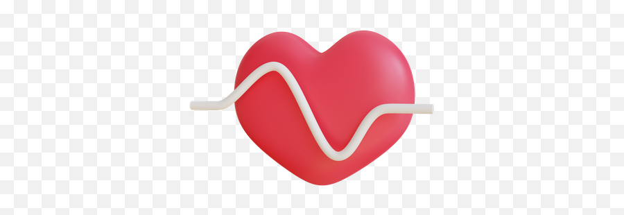 Premium Heart Pulse 3d Illustration Download In Png Obj Or Emoji,Heart Beat Emoji