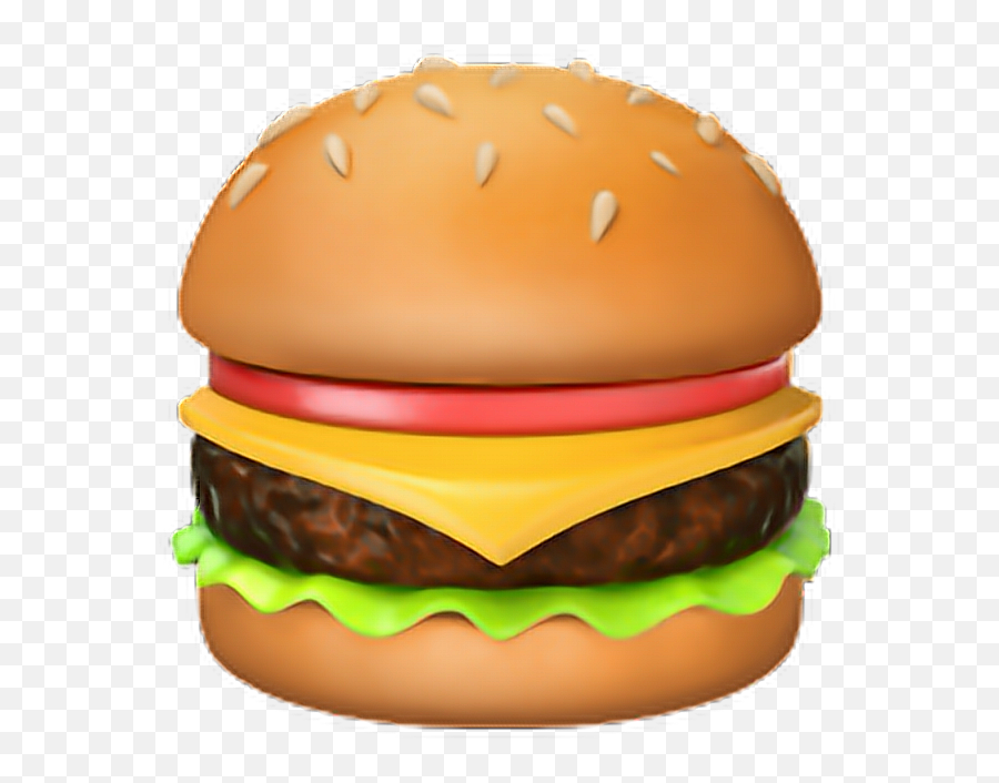 Burger Emoji Emoticon Sticker - Burger Emoji Apple,Hamburger Emoticon