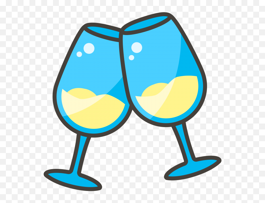 Drink Icon Png - Clinking Glasses Emoji Icon Verre De Wine Glass Clipart Blue,Glasses Emoji