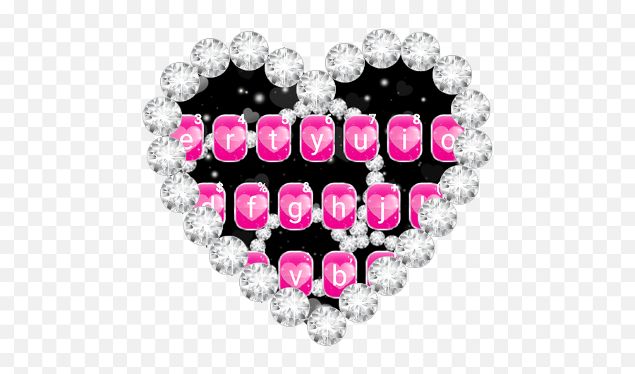 Pink Diamond Heart Keyboard Theme - Aplikacionet Në Google Play Girly Emoji,Pink Diamond Emoji