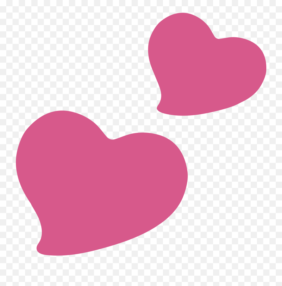 Emoji Pink Heart Emoji Pink Rose Png - 2 Heart Emoji Android,Emoji Nal Backpack