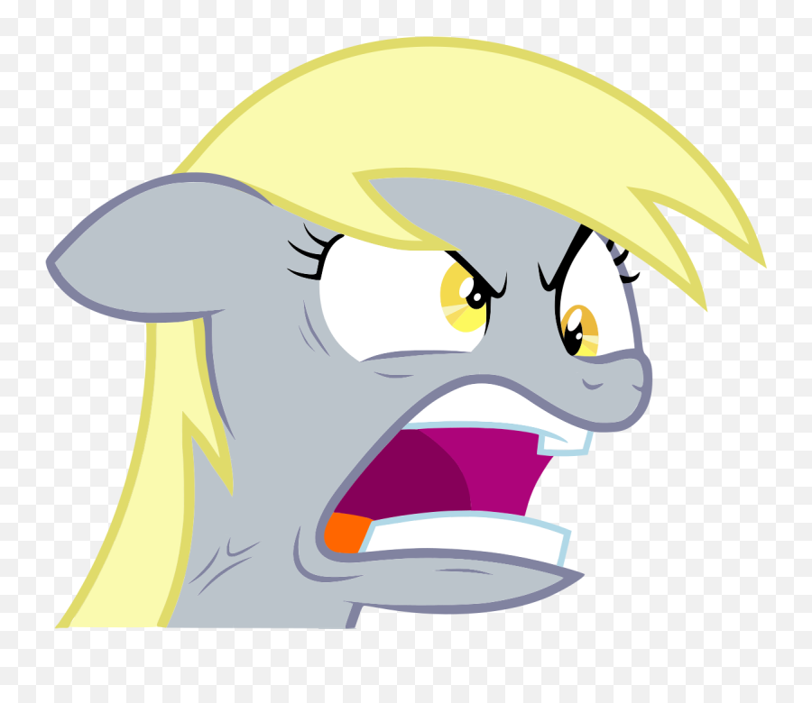 Derpy Hooves Pony Yellow Nose Facial - Mlp Derpy Angry Vector Emoji,Derpy Emojis