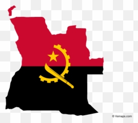 Flag Map Of Angola Free Vector Maps Angola Map Map - Angola Map Vector Emoji,El Salvador Flag Emoji