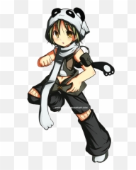 Anime Girl Clipart Pants - Png Download Full Size Clipart Dibujo De Panda Anime Emoji,Emotions Mercy Overwatch