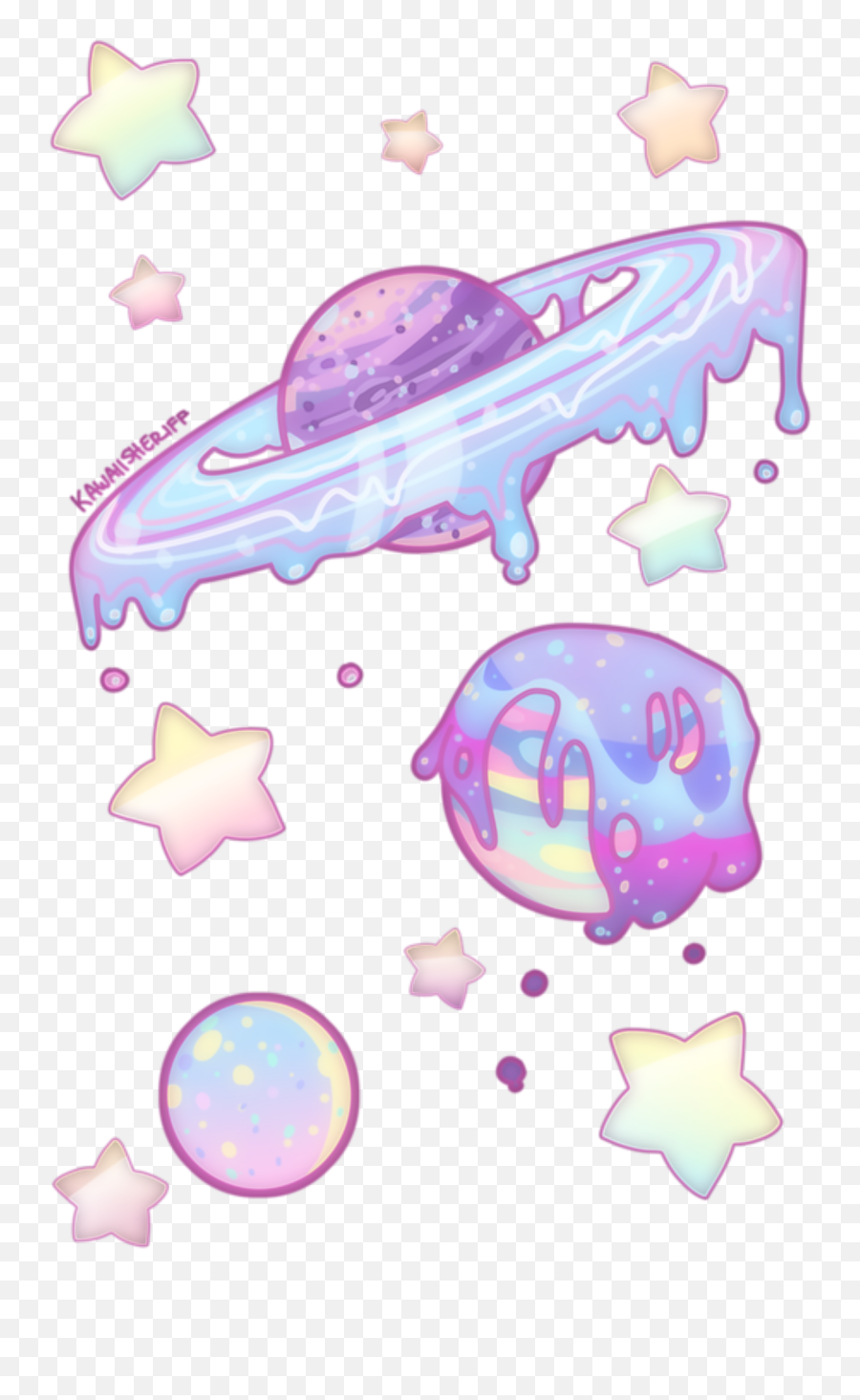 Edited Remix Space Girly Galaxy Sticker - Galaxy Kawaii Cute Drawings Emoji,Girly Samsung Phonw With Emojis