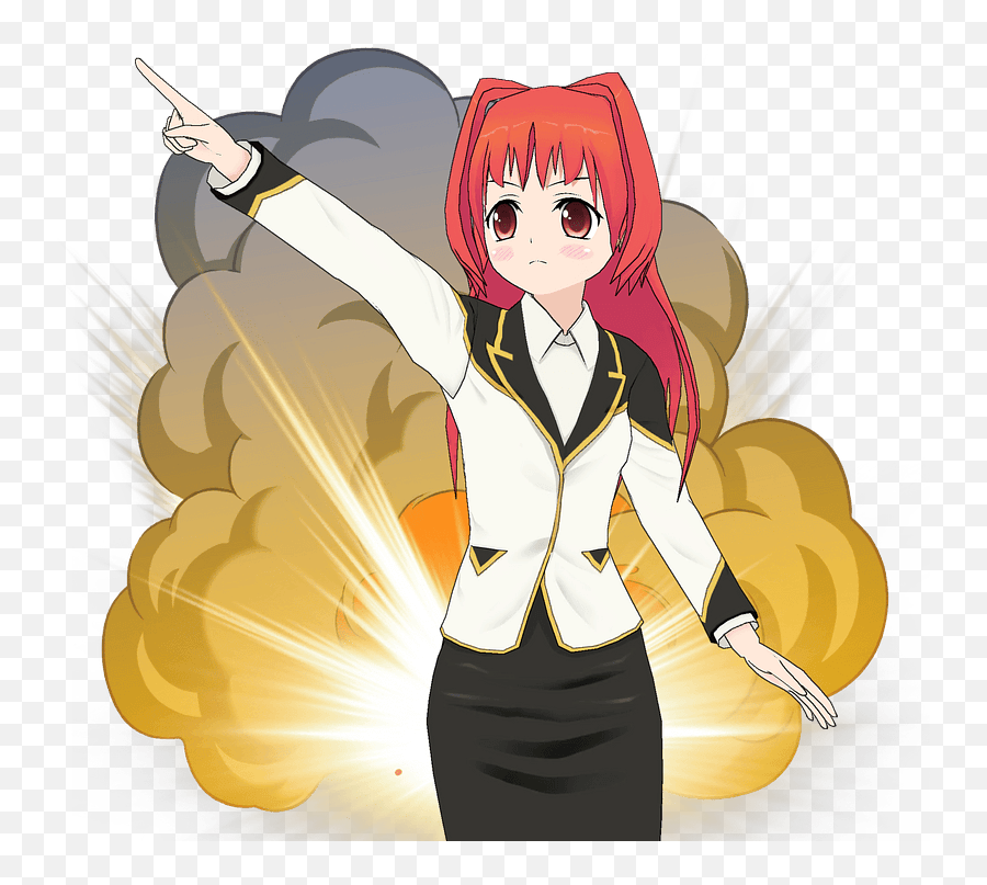 Anime Girl Commander Clipart - Manga Origine Emoji,Excited Anime Emojis