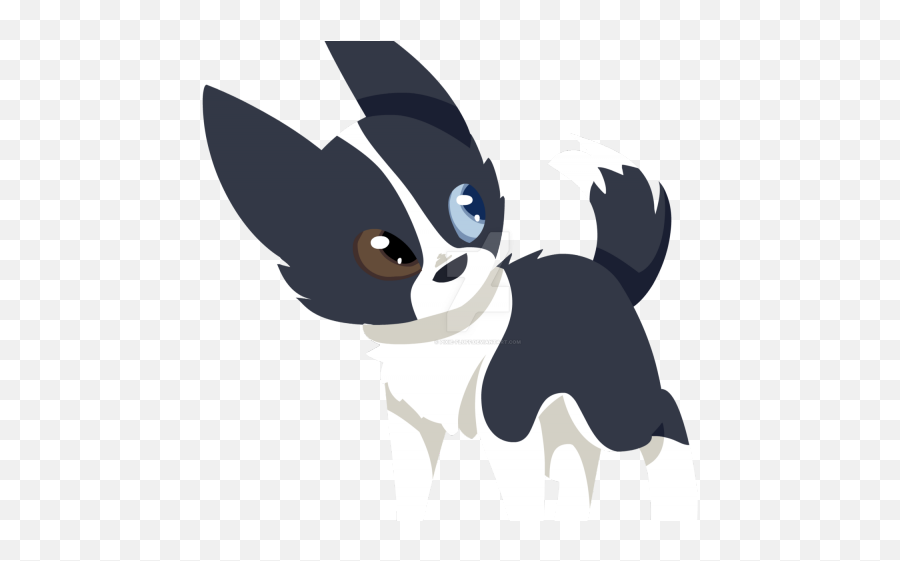 Border Collie Clipart Kawaii - Border Collie Puppy Drawing Cartoon Border Collie Puppy Drawing Emoji,Husky/border Collie Emoji