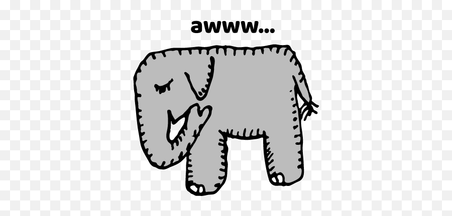 Happy Elephant Stickers By Shelley Gammon - Dot Emoji,Iphone Emojis Elephant