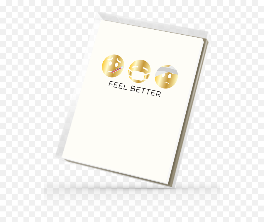 Foiled Emoji Feel Better - Horizontal,Feel Better Emoji