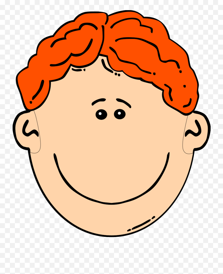 Smiling Red Head Boy Png Svg Clip Art For Web - Download Red Hair Clip Art Emoji,Red Head Woman Cartoon Emoji
