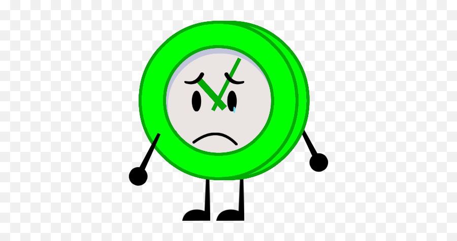 Green Clock - Bfdi Clock Emoji,Emoticon Vote Yellow Clock