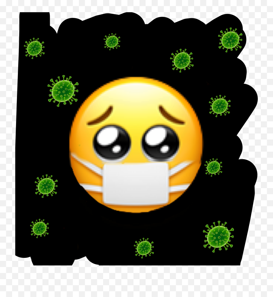Corona Bacteria Emoji Germ Sticker - Dot,Emoji Invitation Template