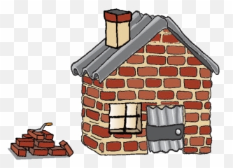 The Three Little Pigs - Stone Bricks Emoji,Houses Emojis