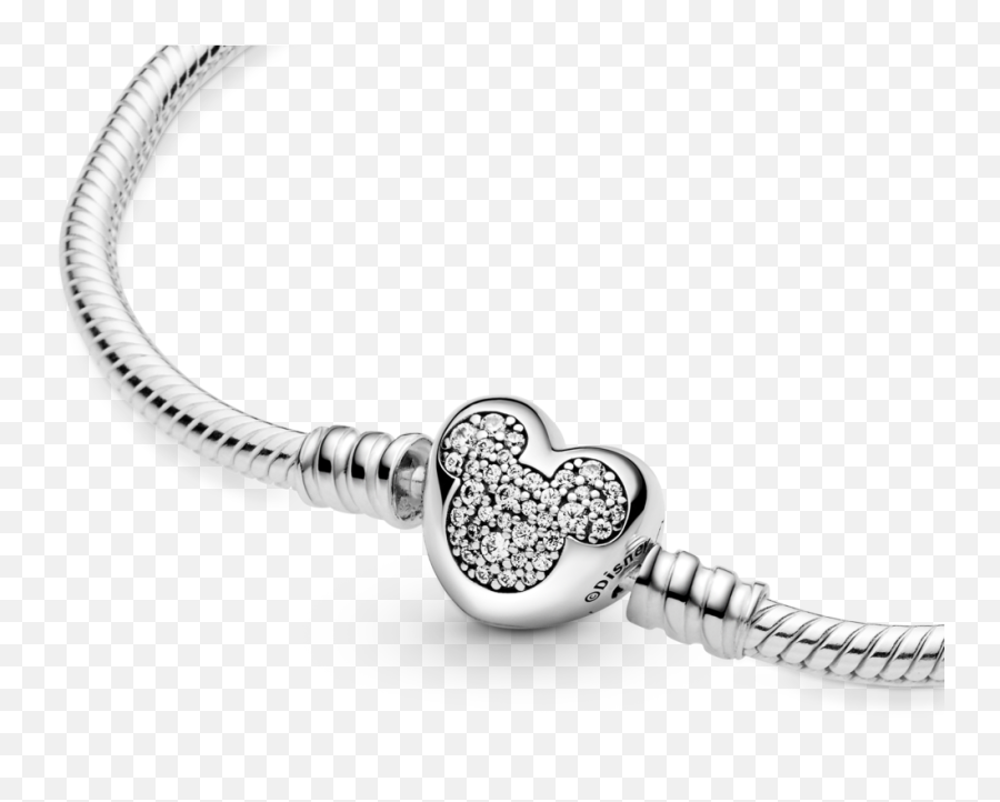 Pandora Disney Collection - Disney X Pandora Moments Mickey Mouse Heart Clasp Snake Chain Bracelet Emoji,Emoji Bracelet Pandora Store