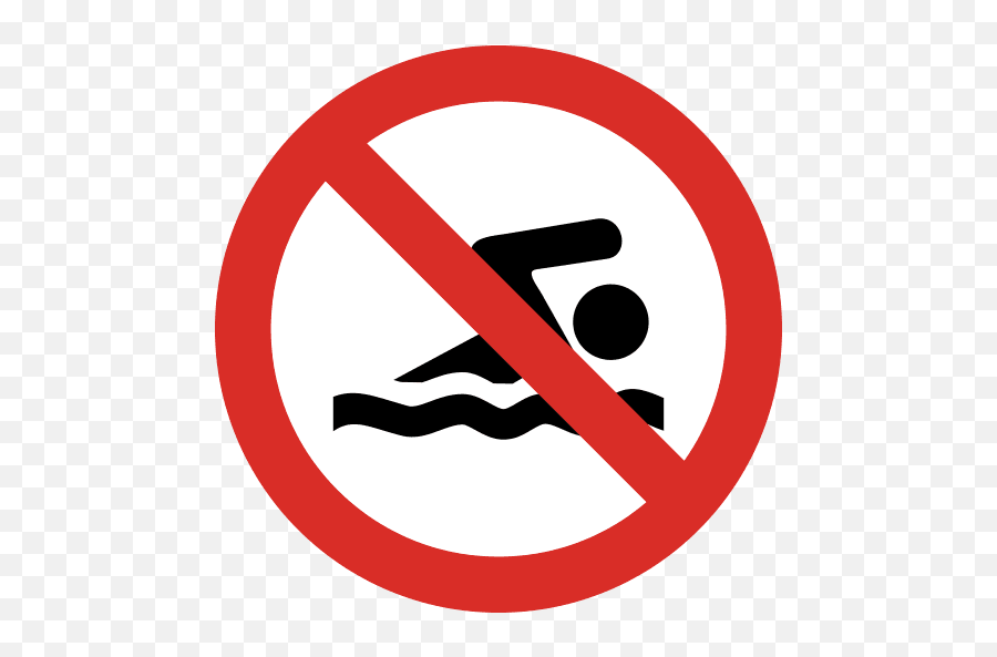 No Swimming Icon Png And Svg Vector - No Swimming Sign Emoji,Nadar Emojis