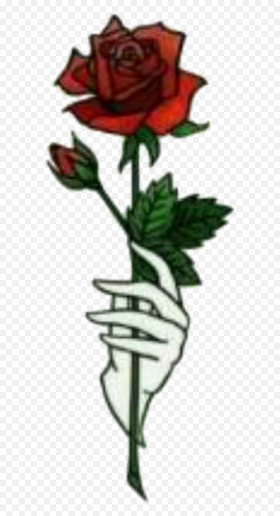 Rose Flower Tumblr Red Sticker - Rose Drawings Emoji,Emojis Flower Omg