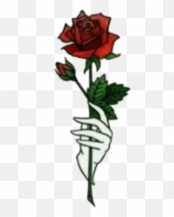 Rose Flower Tumblr Red Sticker - Rose Drawings Emoji,Emojis Flower Omg