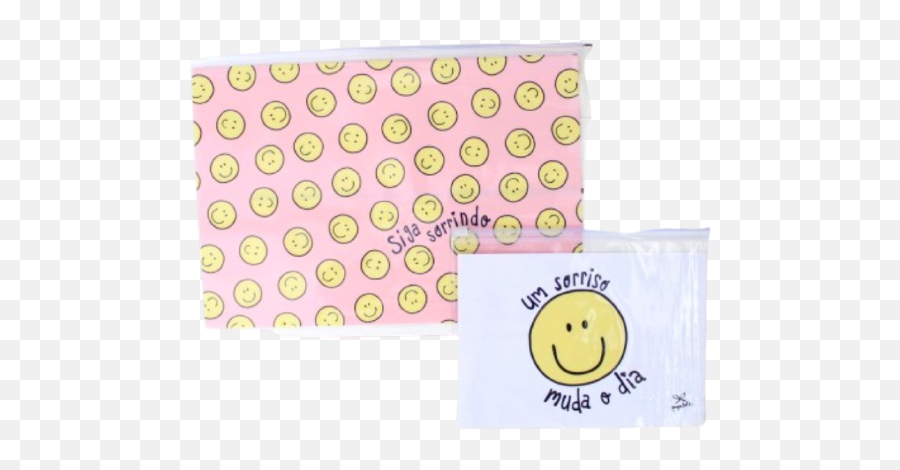 Kit Duas Pastas Zip Siga Sorrindo 1 Unidade Delivery - Happy Emoji,Emoticon Sorrindo