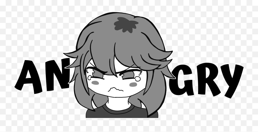 Funny Manga Angry Pout Face Little Girl - Chibi Cute Angry Face Emoji,Emotions Drawing Meme