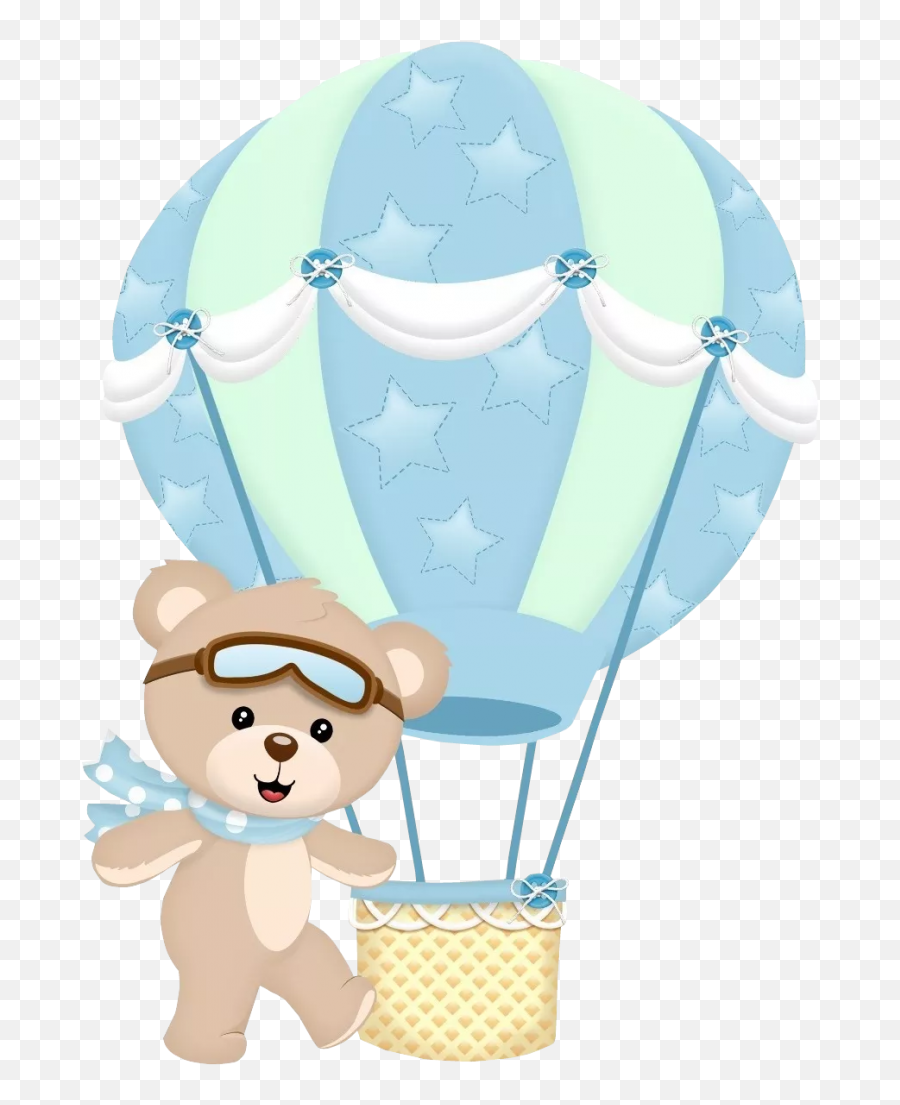 Baby Shower Barcode Png Tagged Under - Clipart Bear Hot Air Balloon Emoji,Emoticon De Varon