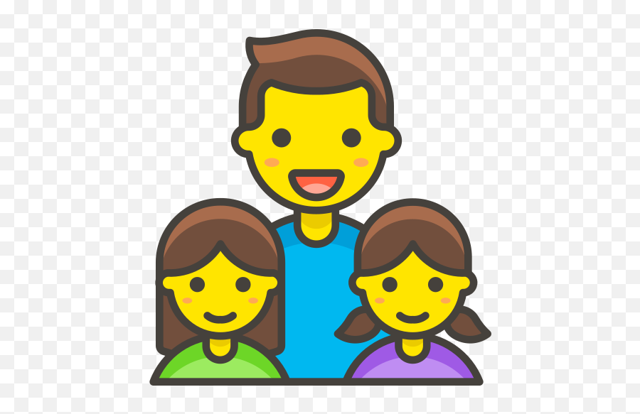 Family Man Girl Girl Free Icon Of 780 Free Vector Emoji - Transparent Family Emoji,Girl With Hand Out Emoji Transparent Background