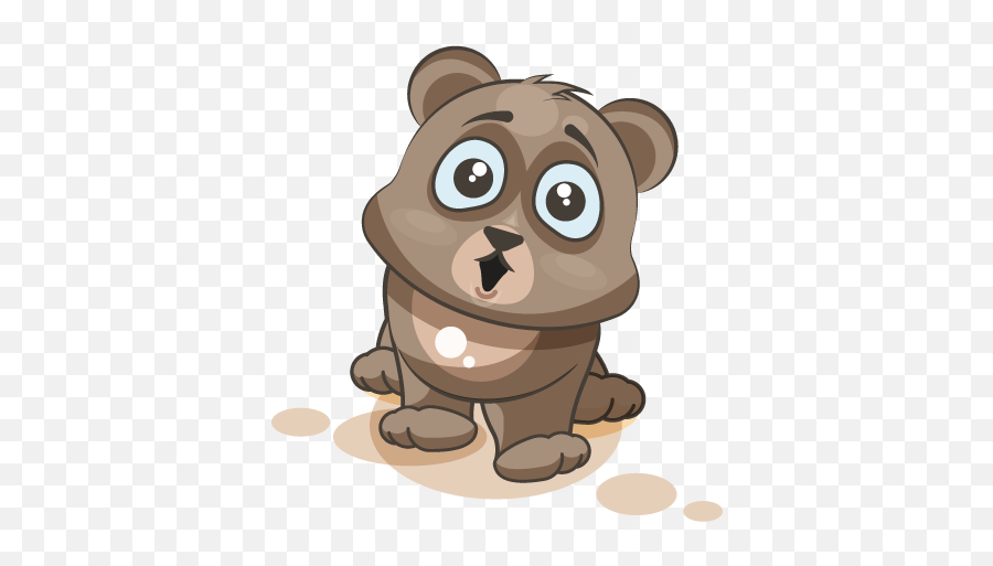 Adorable Bear Emoji Stickers By Suneel Verma - Bear Emote Cute,