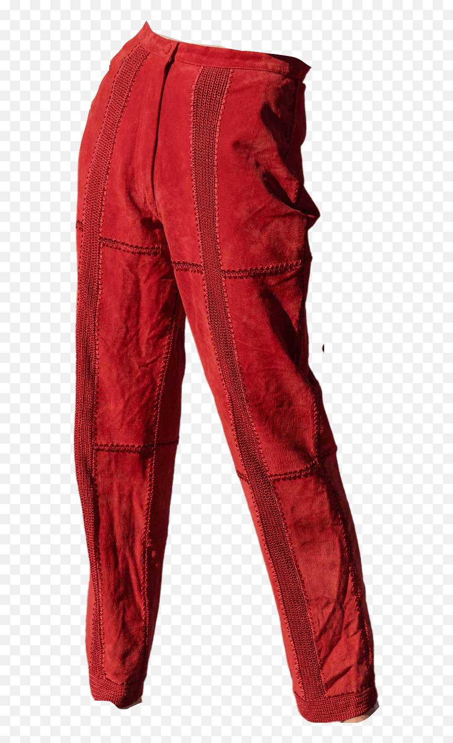 Suede And Crochet Pants Pants Clothing Emoji,Emotion Trousers