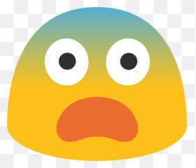 Fearful face emoji clipart. Free download transparent .PNG