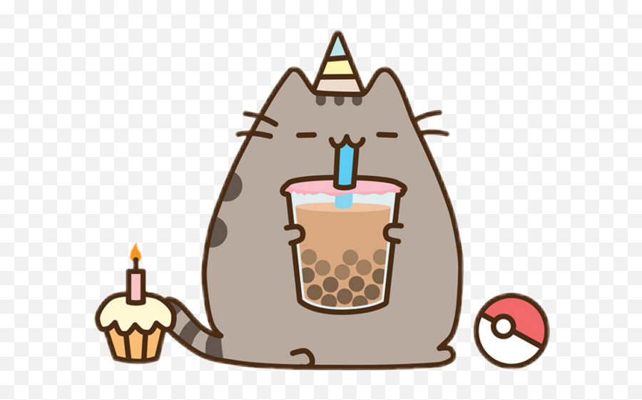 Pusheen Cat - Birthday Pusheen Emoji,Pusheen Emoticons