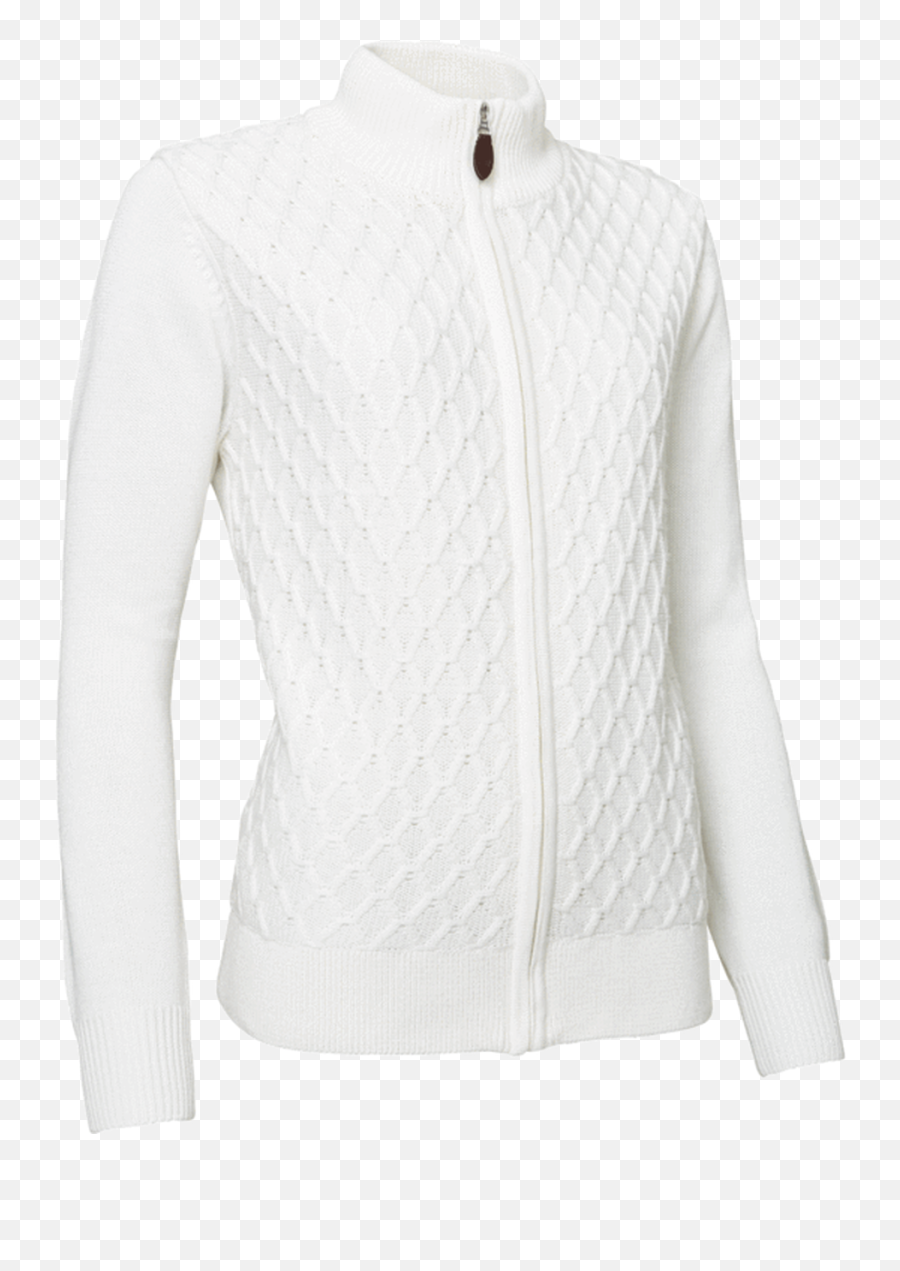 Abacus Sportswear White Knitted Golf Cardigan - Avondale Emoji,Emojis For Knitters